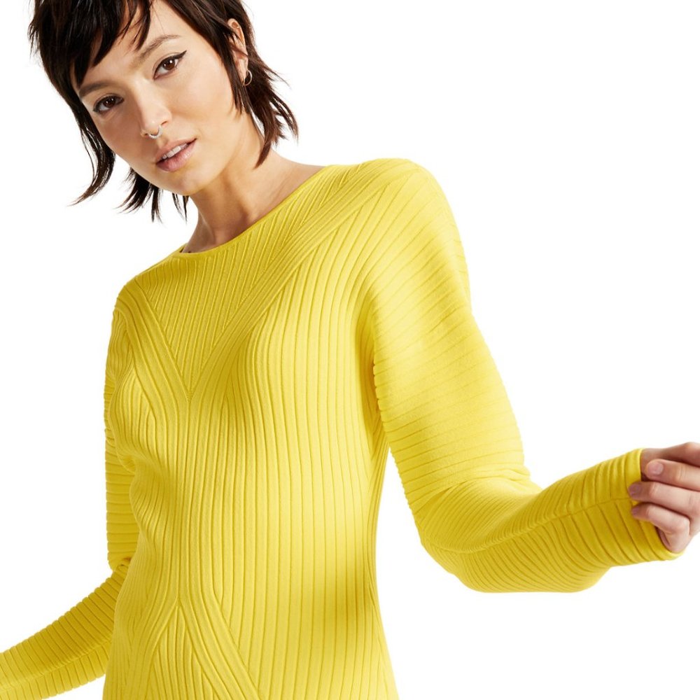 ❗️SALE❗️INC International Concepts Yellow Dolman-Sleeve Sweater Dress